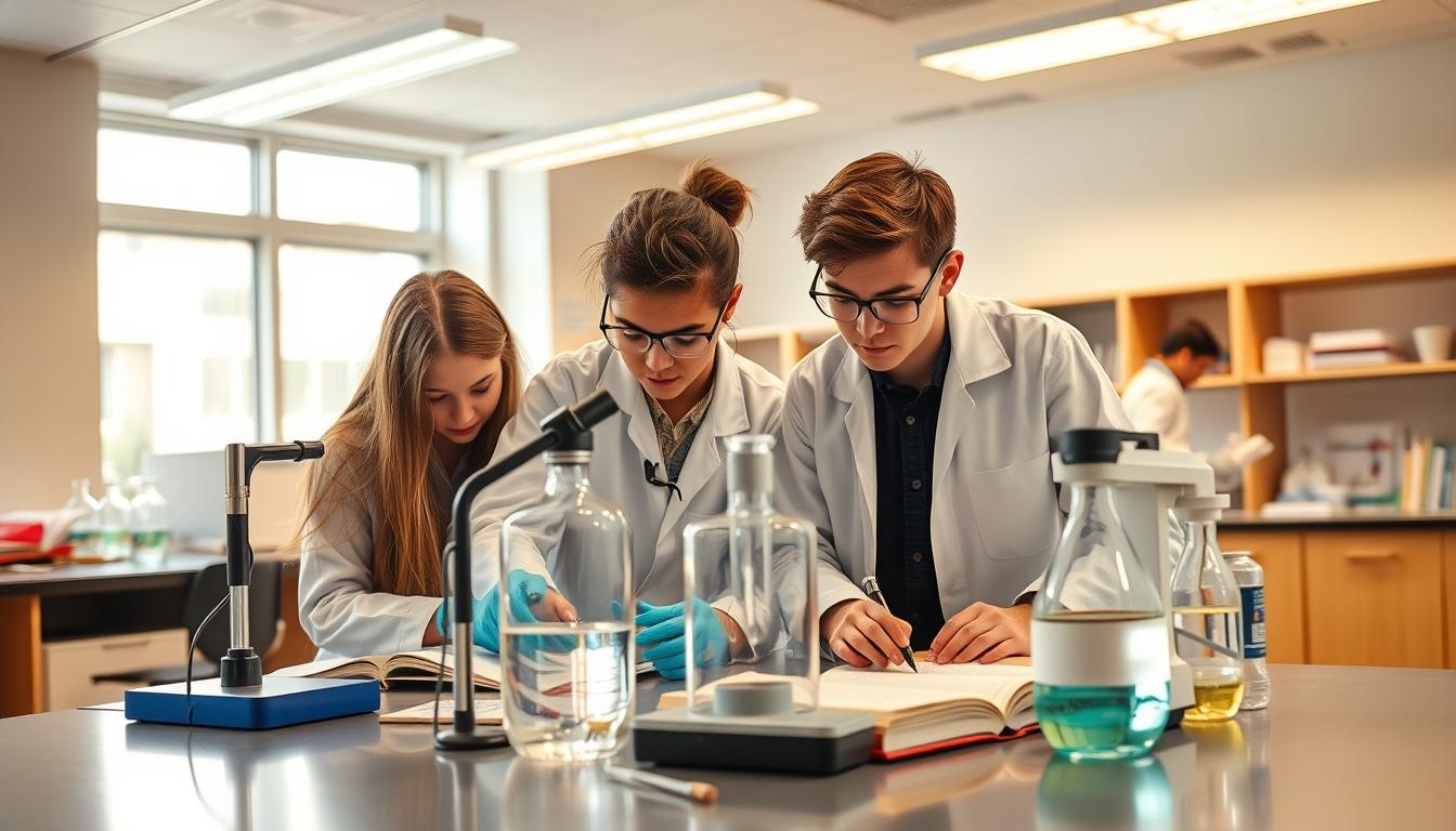 Students collaborating in study space